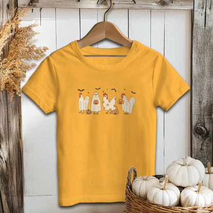 Holiday Youth Shirt Youth T-shirt / S / Gold Ghostly Chickens Halloween Youth Shirt