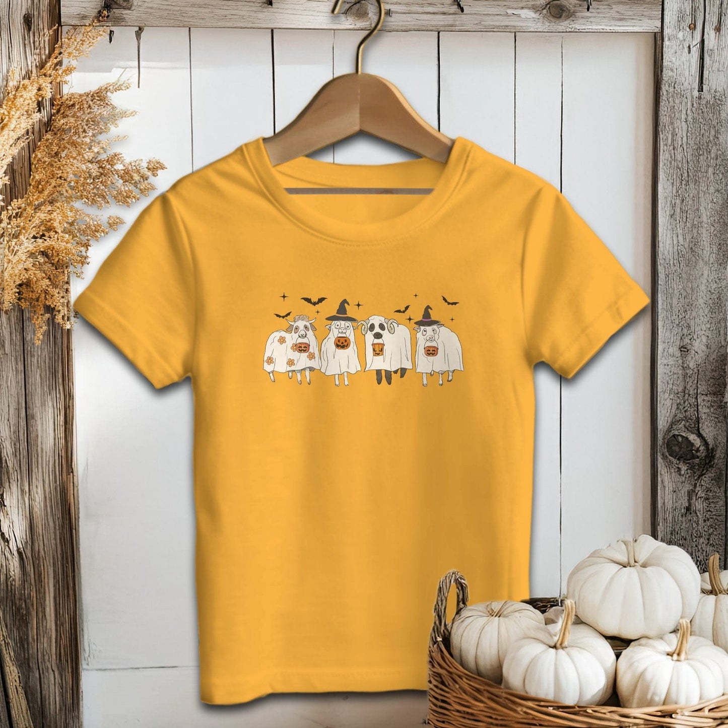 Holiday Youth Shirt Youth T-shirt / S / Gold Ghostly Sheep Halloween Youth Shirt