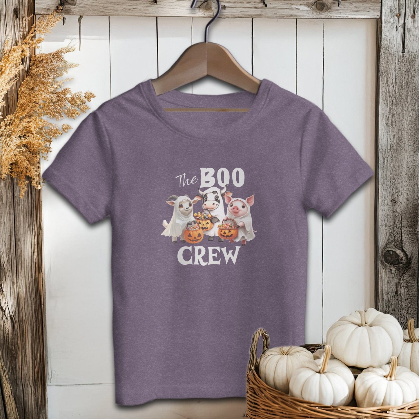 Holiday Youth Shirt Youth T-shirt / S / Heather Team Purple The Boo Crew Halloween Youth Shirt