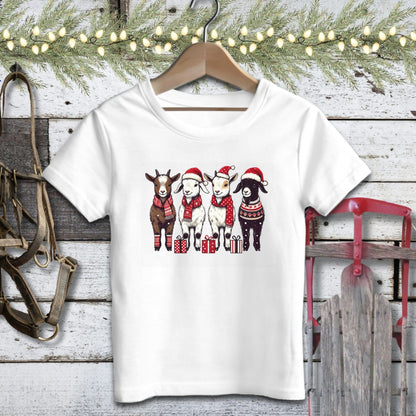 Holiday Youth Shirt Youth T-shirt / White / S Festive Goats Youth Shirt