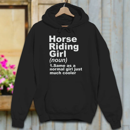 Hoodie Adult Hoodie / Black / S Horse Riding Girl Definition Hoodie