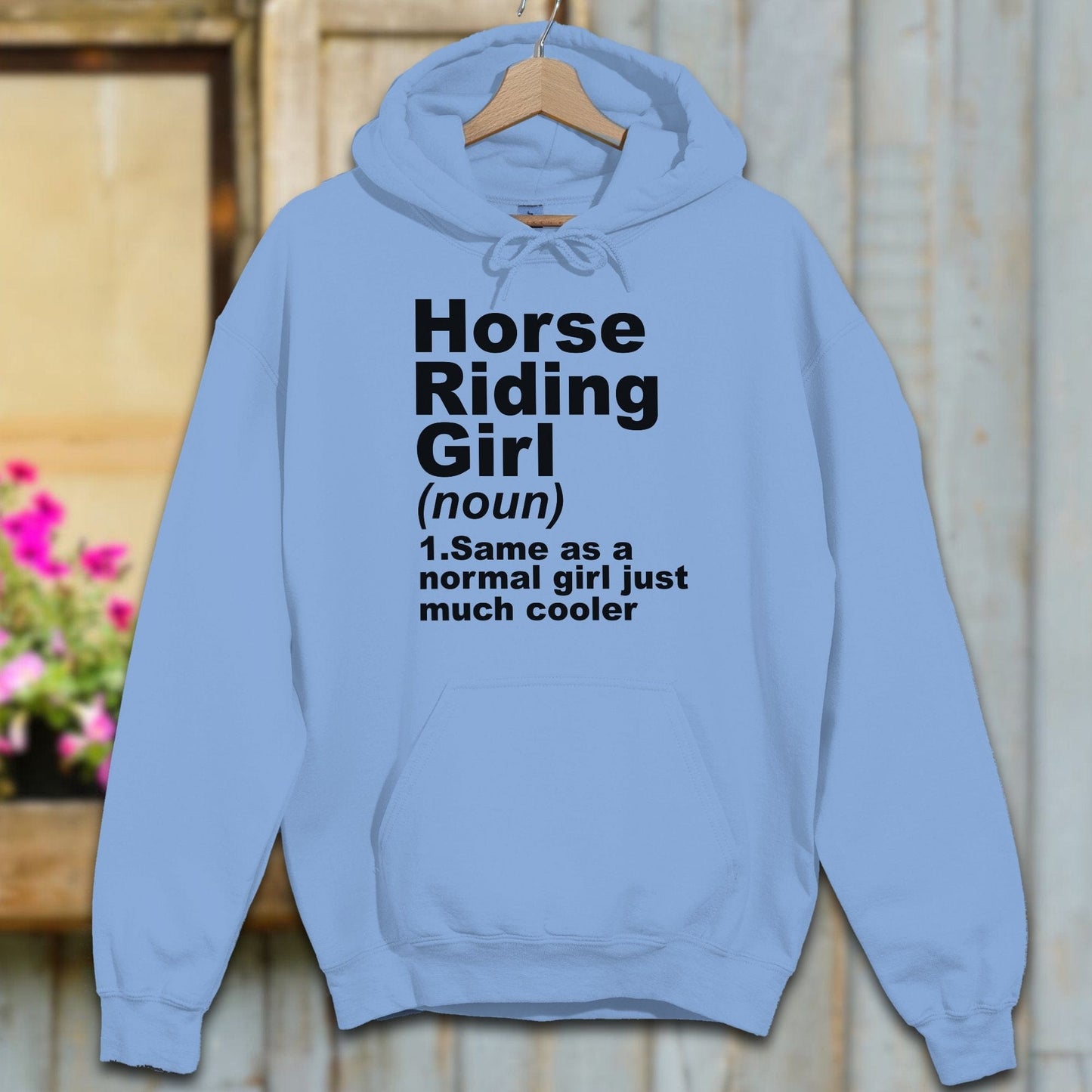 Hoodie Adult Hoodie / Carolina Blue / S Horse Riding Girl Definition Hoodie