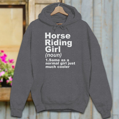 Hoodie Adult Hoodie / Dark Heather / S Horse Riding Girl Definition Hoodie