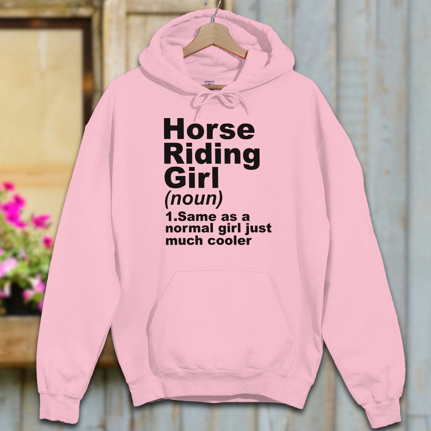 Hoodie Adult Hoodie / Light Pink / S Horse Riding Girl Definition Hoodie