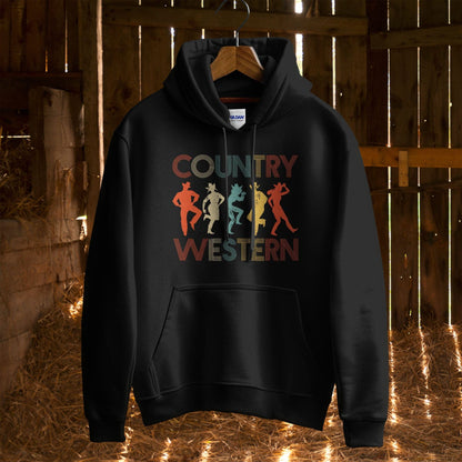 Hoodie Adult Hoodie / S / Black Country Western Dancers Hoodie