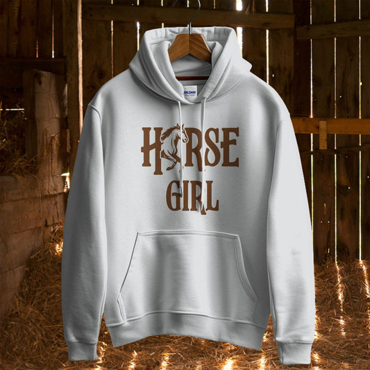 Hoodie Adult Hoodie / S / Sport Grey Horse Girl Hoodie