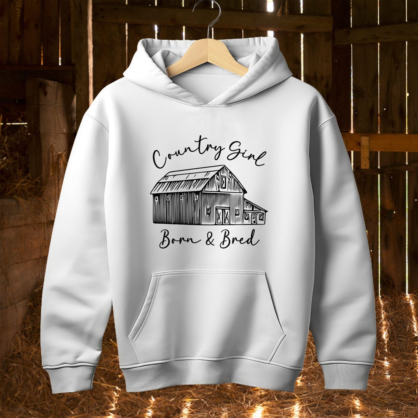 Hoodie Country Girl Born and Bred Hoodie