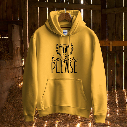 Hoodie S / Gold Heifer Please Cow Hoodie