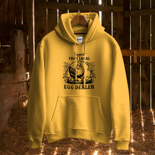 Hoodie S / Gold Support Your Local Egg Dealer Hoodie