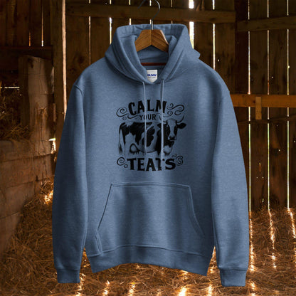 Hoodie S / Heather Sport Dark Navy Calm Your Teats Hoodie