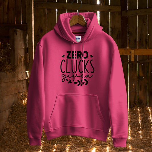 Hoodie S / Heliconia Zero Clucks Given Hoodie