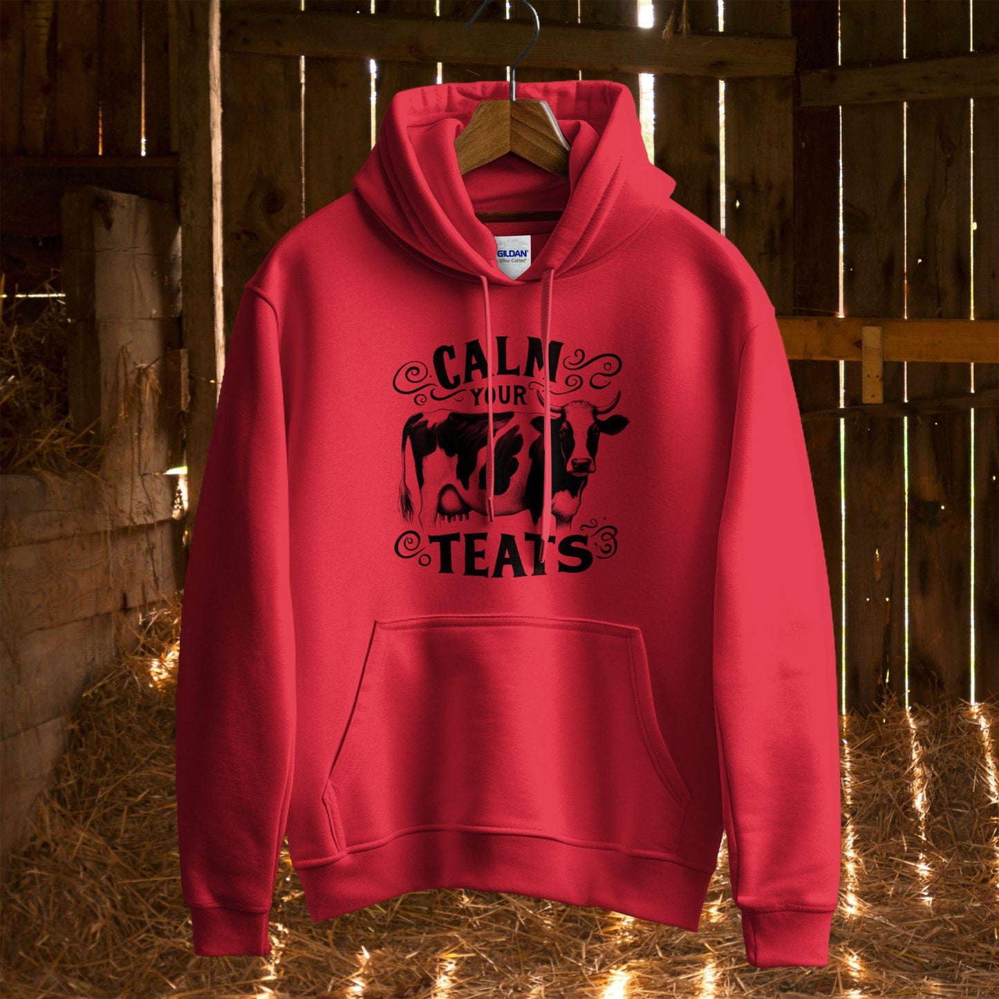 Hoodie S / Red Calm Your Teats Hoodie