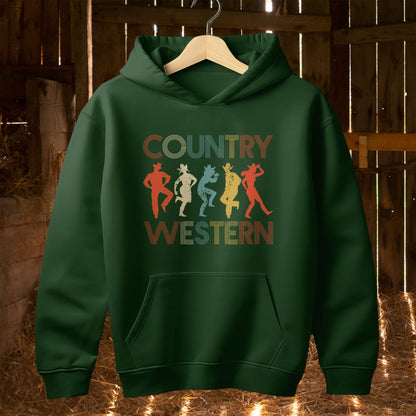 Hoodie Youth Hoodie / S / Forest Green Country Western Dancers Hoodie