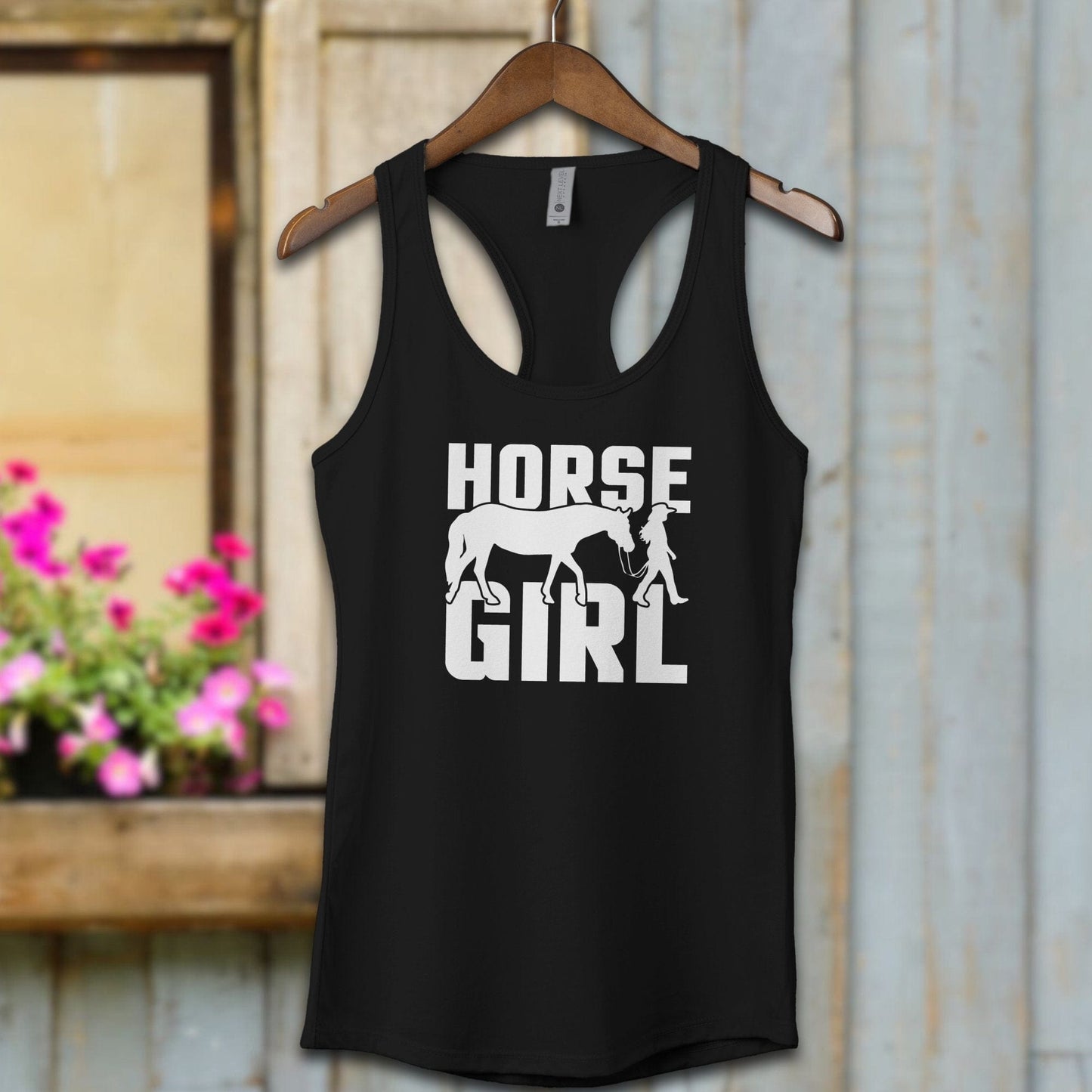 Ladies Shirt Adult Racerback / Black / XS Horse and Girl Shirt