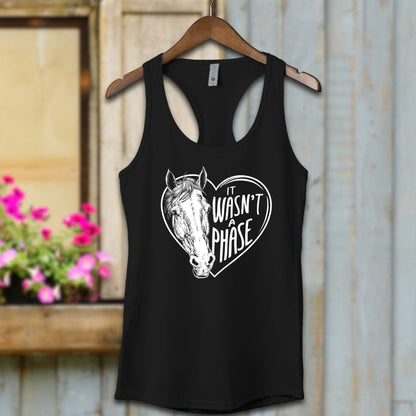 Ladies Shirt Adult Racerback / XS / Black It Wasn't a Phase Shirt