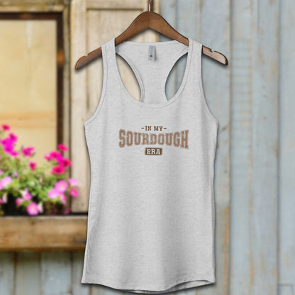 Ladies Shirt Adult Racerback / XS / Heather Grey In My Sourdough Era Shirt