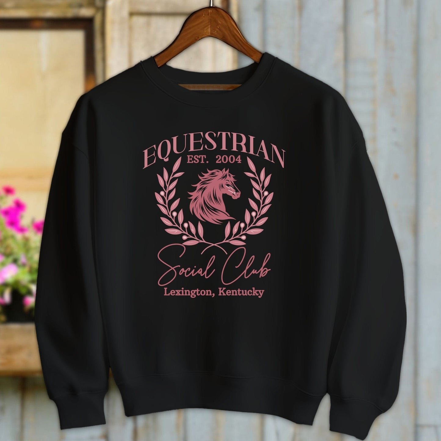 Ladies Shirt Adult Sweatshirt / Black / S Equestrian Social Club Shirt