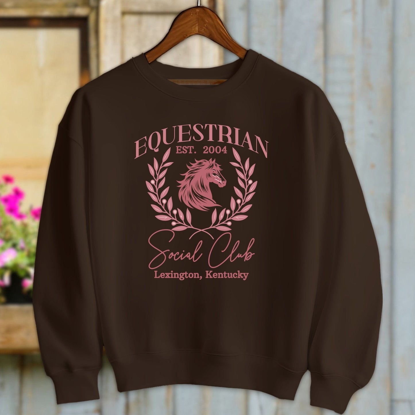 Ladies Shirt Adult Sweatshirt / Chocolate / S Equestrian Social Club Shirt