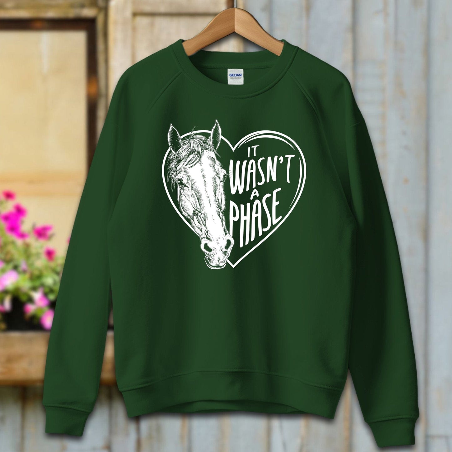 Ladies Shirt Adult Sweatshirt / S / Forest Green It Wasn't a Phase Shirt