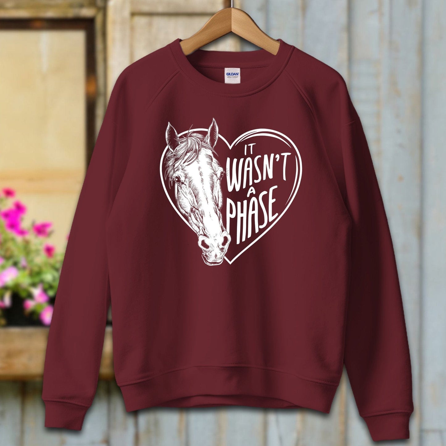 Ladies Shirt Adult Sweatshirt / S / Maroon It Wasn't a Phase Shirt