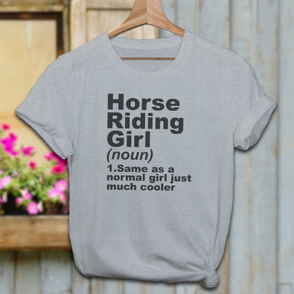 Ladies Shirt Adult T-Shirt / Athletic Heather / XS Horse Riding Girl Definition Shirt