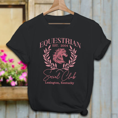 Ladies Shirt Adult T-Shirt / Black / XS Equestrian Social Club Shirt