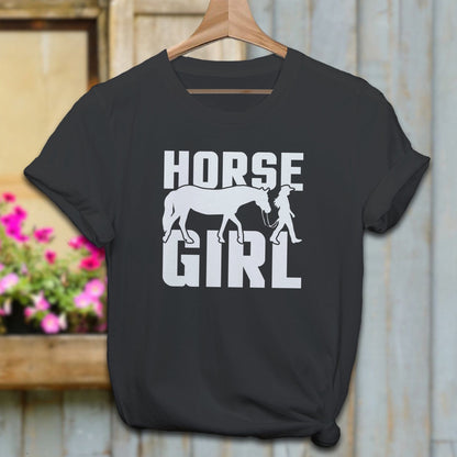 Ladies Shirt Adult T-Shirt / Black / XS Horse and Girl Shirt