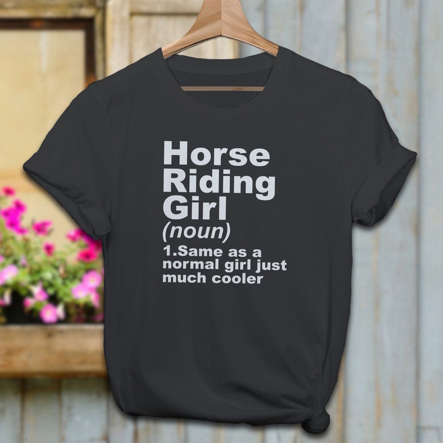 Ladies Shirt Adult T-Shirt / Black / XS Horse Riding Girl Definition Shirt