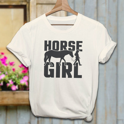 Ladies Shirt Adult T-Shirt / Natural / XS Horse and Girl Shirt