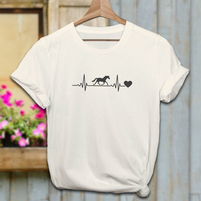 Ladies Shirt Adult T-shirt / Natural / XS Horse Heartbeat Shirt