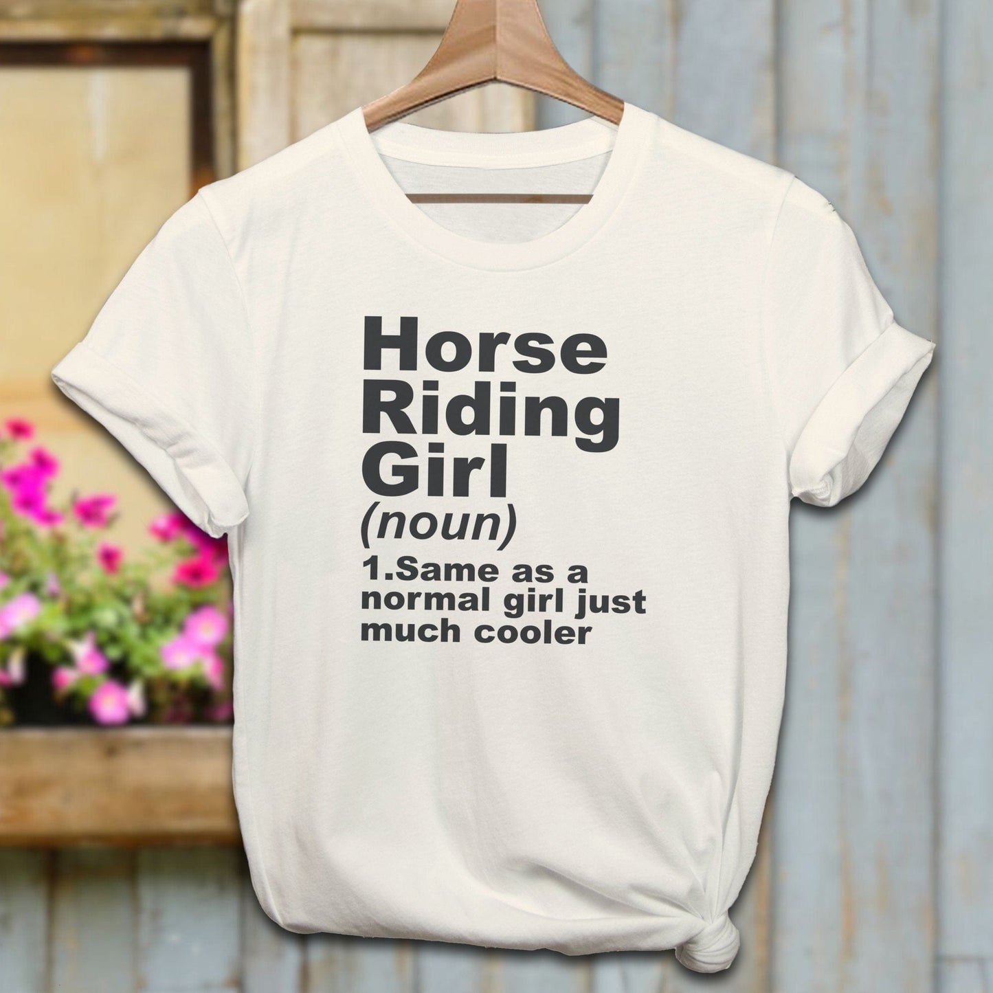 Ladies Shirt Adult T-Shirt / Natural / XS Horse Riding Girl Definition Shirt