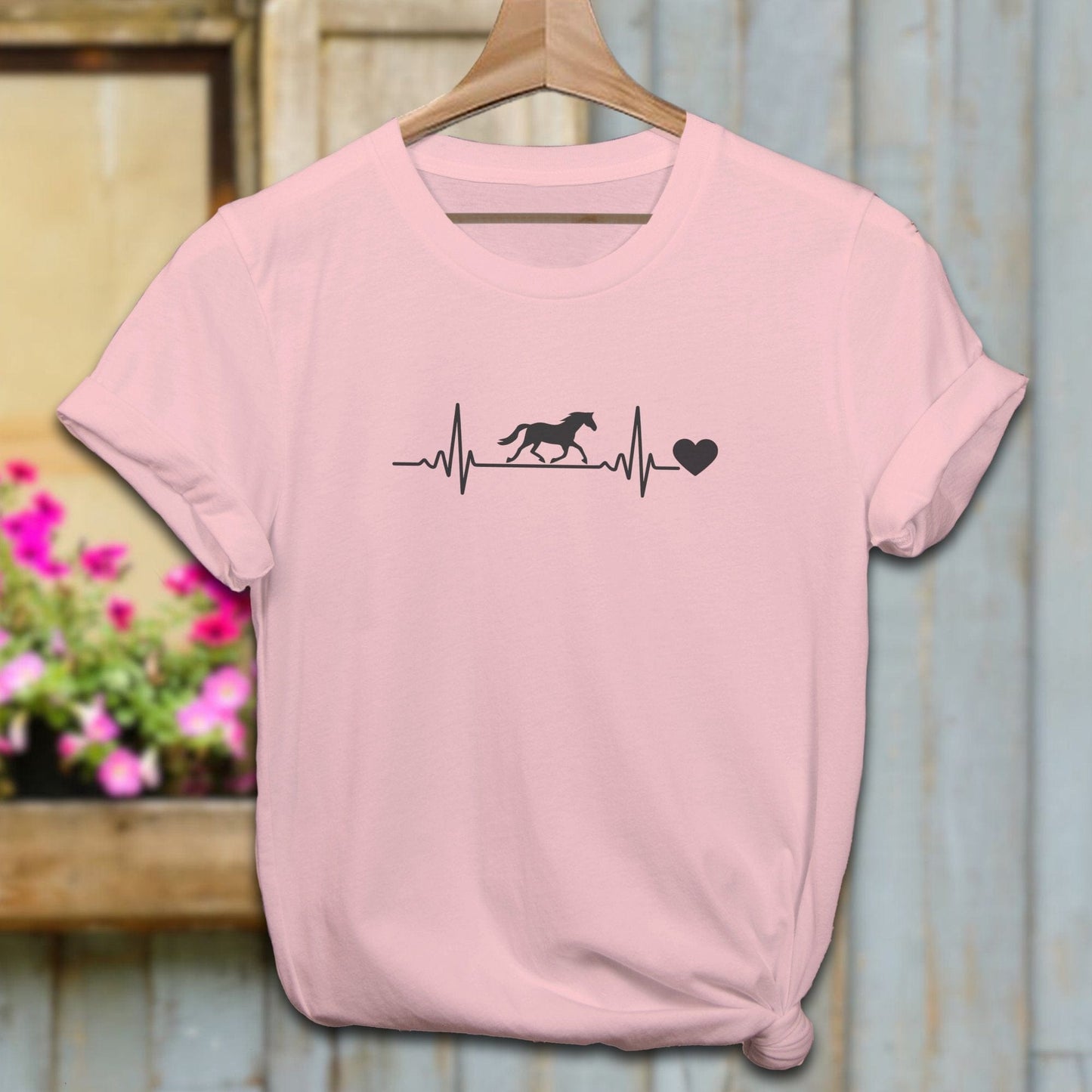 Ladies Shirt Adult T-shirt / Pink / XS Horse Heartbeat Shirt