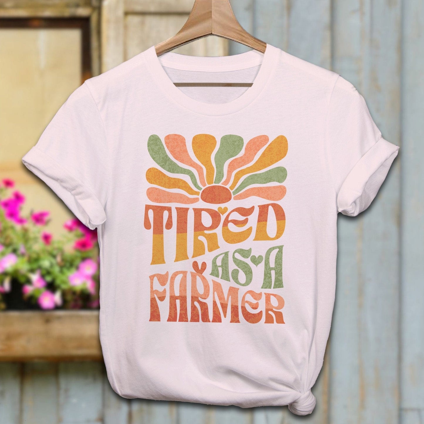 Ladies Shirt Adult T-Shirt / Soft Pink / XS Tired As A Farmer Shirt