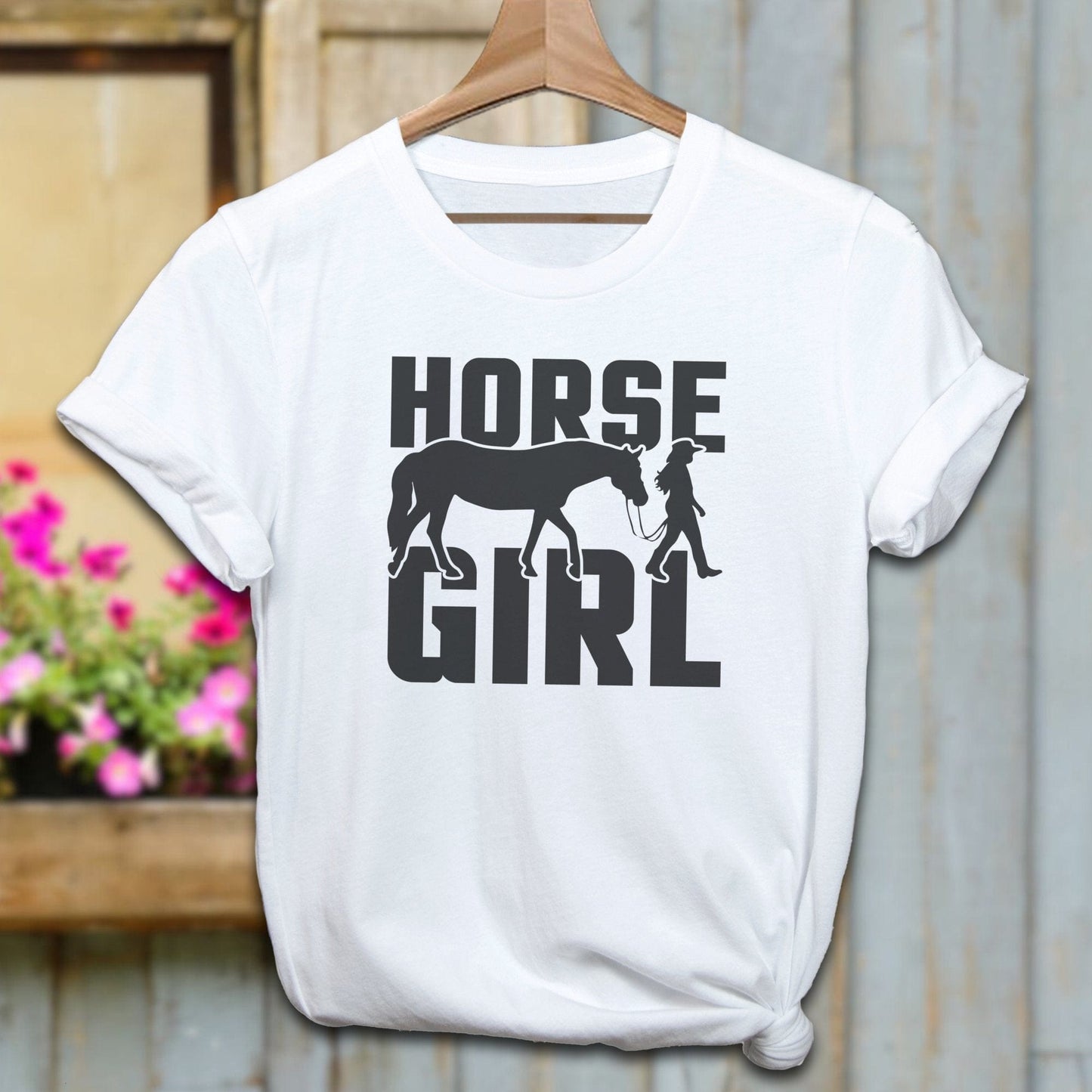 Ladies Shirt Adult T-Shirt / White / XS Horse and Girl Shirt