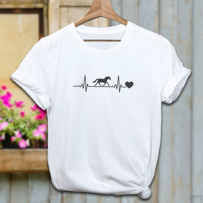 Ladies Shirt Adult T-shirt / White / XS Horse Heartbeat Shirt