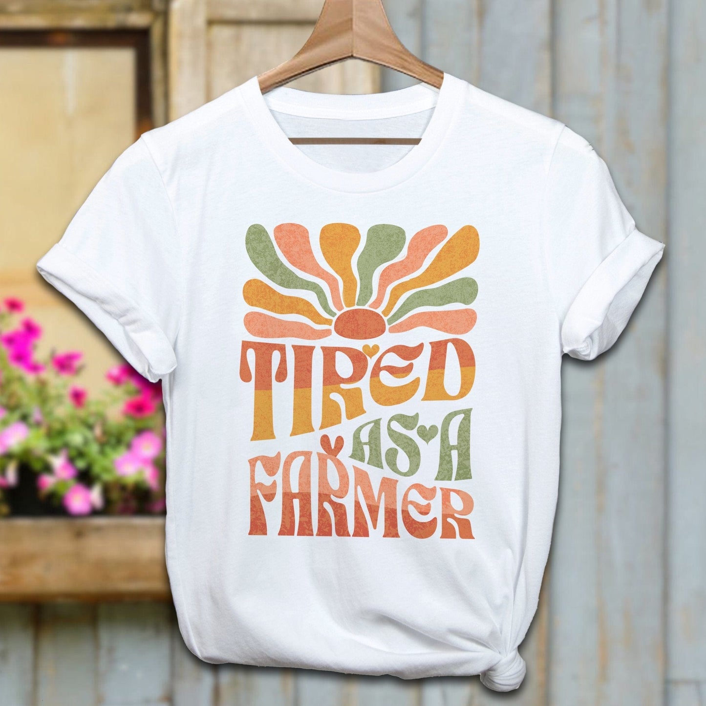 Ladies Shirt Adult T-Shirt / White / XS Tired As A Farmer Shirt