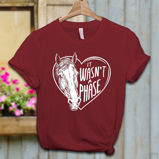 Ladies Shirt Adult T-shirt / XS / Cardinal It Wasn't a Phase Shirt