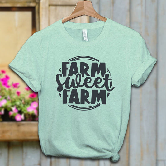 Ladies Shirt Adult T-shirt / XS / Heather Mint Farm Sweet Farm Themed Shirt