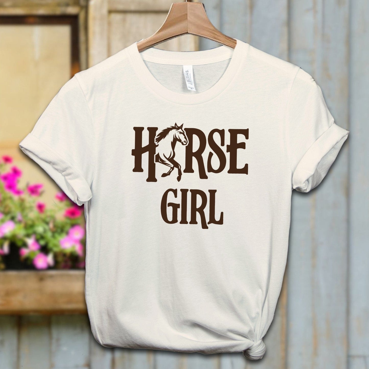 Ladies Shirt Adult T-shirt / XS / Natural Horse Girl Shirt