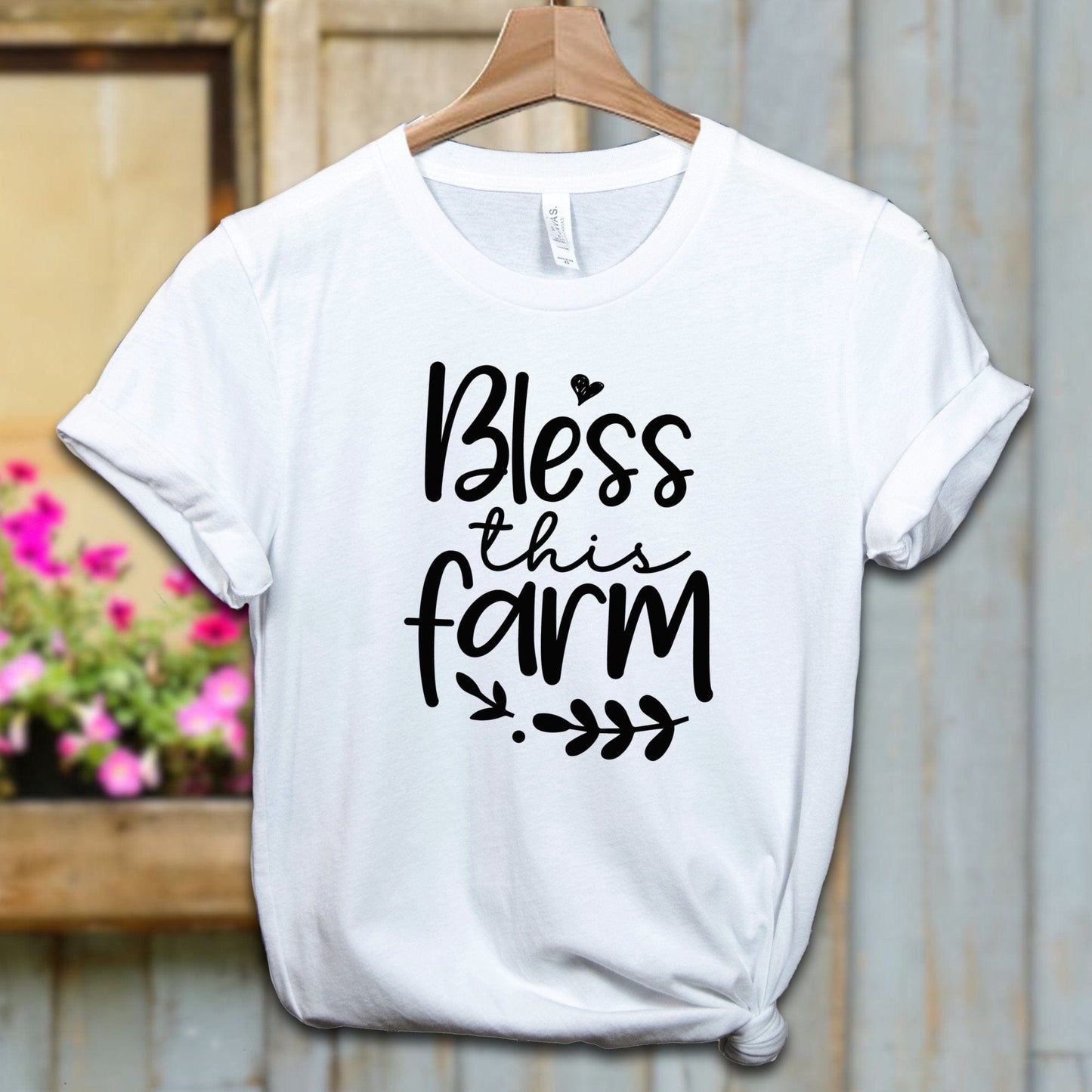 Ladies Shirt Adult T-shirt / XS / White Bless this Farm Shirt