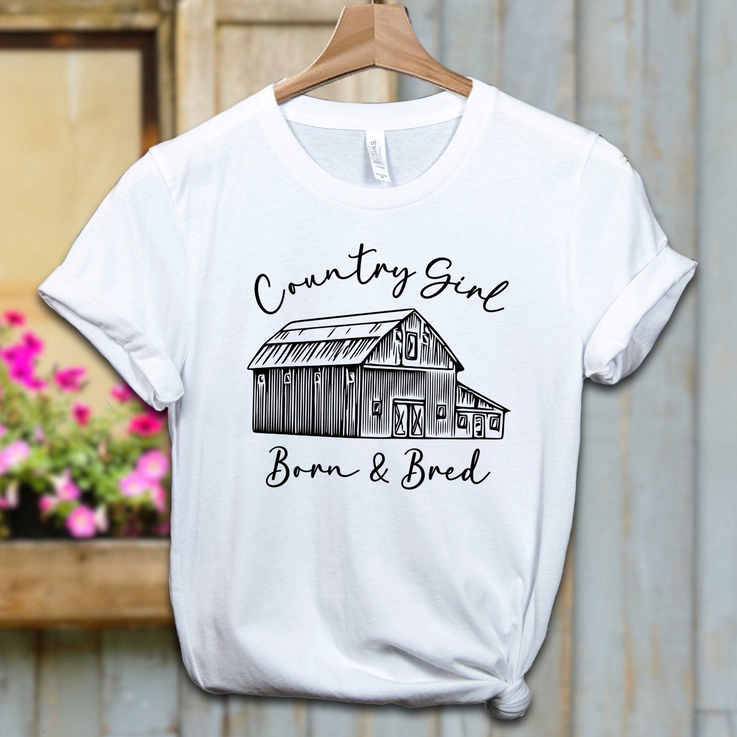 Ladies Shirt Adult T-shirt / XS / White Country Girl Born and Bred Shirt