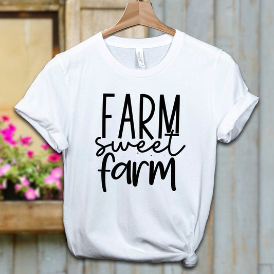 Ladies Shirt Adult T-shirt / XS / White Farm Sweet Farm Shirt