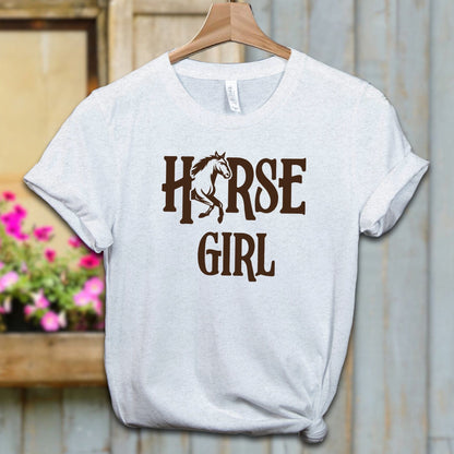 Ladies Shirt Adult T-shirt / XS / White Horse Girl Shirt