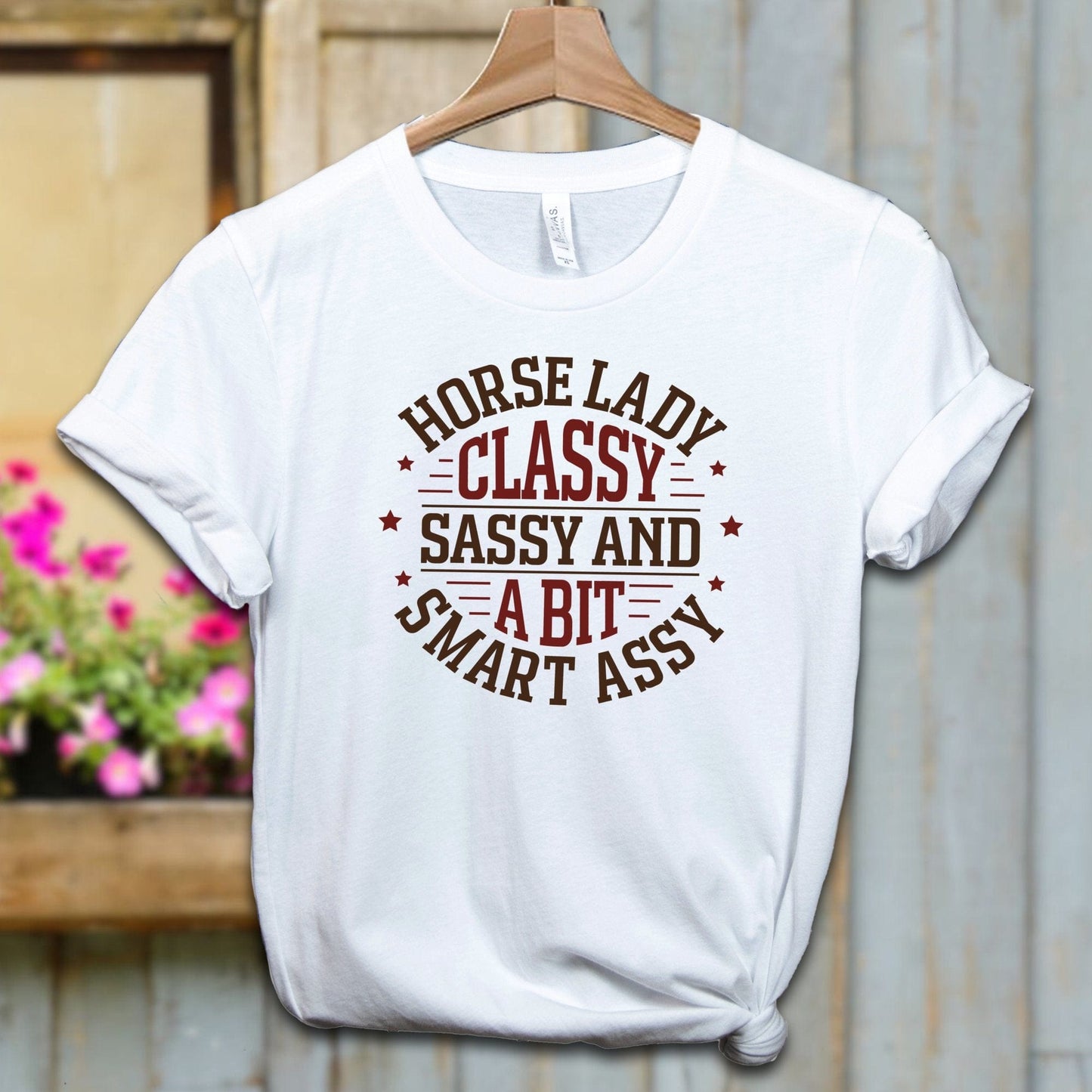 Ladies Shirt Adult T-shirt / XS / White Horse Lady Classy Sassy Shirt