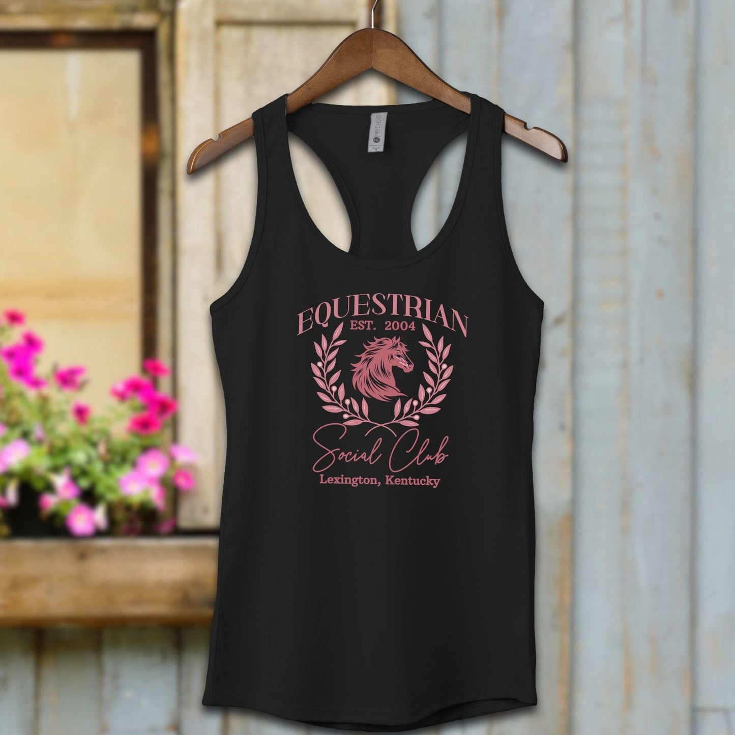 Ladies Shirt Adult Tank Top / Black / XS Equestrian Social Club Shirt