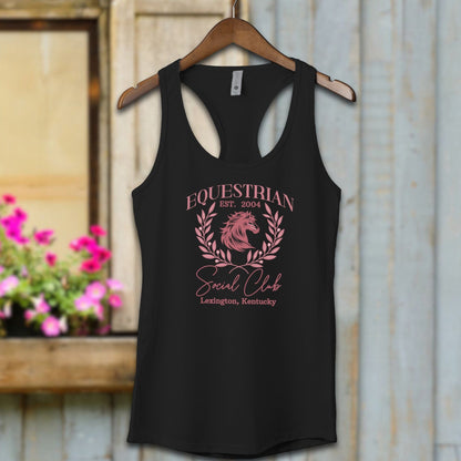 Ladies Shirt Adult Tank Top / Black / XS Equestrian Social Club Shirt