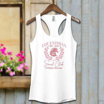 Ladies Shirt Adult Tank Top / White / XS Equestrian Social Club Shirt