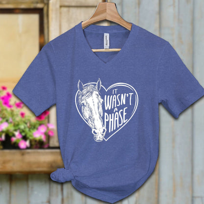 Ladies Shirt Adult V-neck / S / Heather True Royal It Wasn't a Phase Shirt