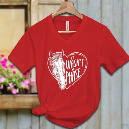 Ladies Shirt Adult V-neck / S / Red It Wasn't a Phase Shirt