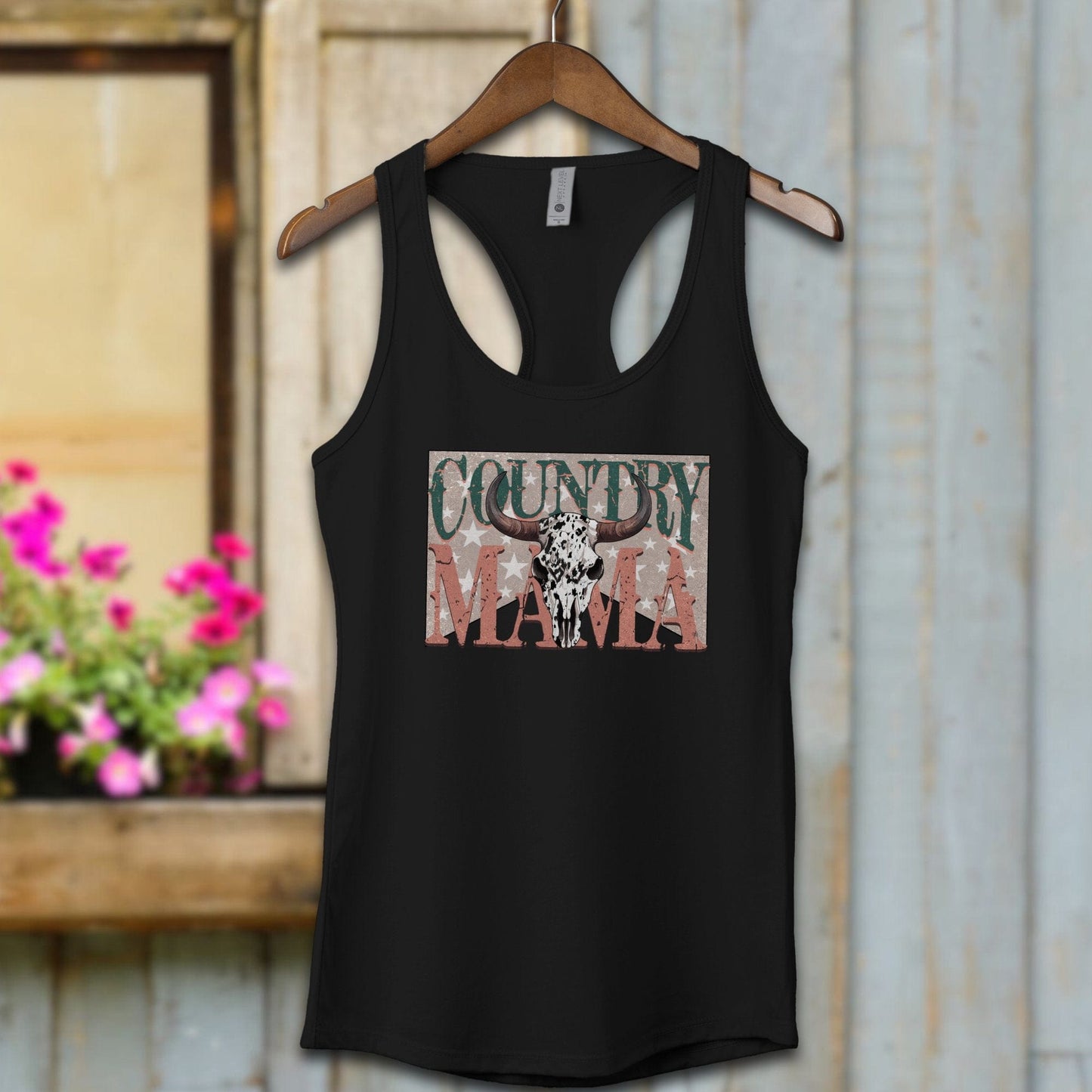 Ladies Shirt Black / XS / Adult Racerback Country Mama Shirt